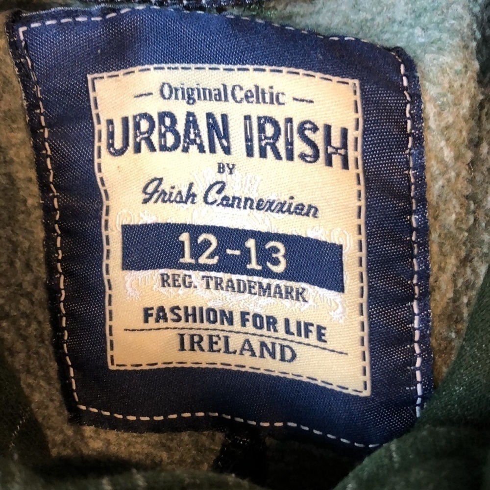 Urban Irish Green Heavy Hoodie 12-13 - Picture 4 of 5